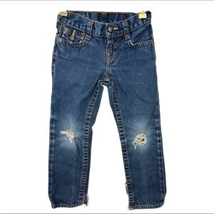 True Religion Boy’s Distressed Ripped Blue Jeans Size 5